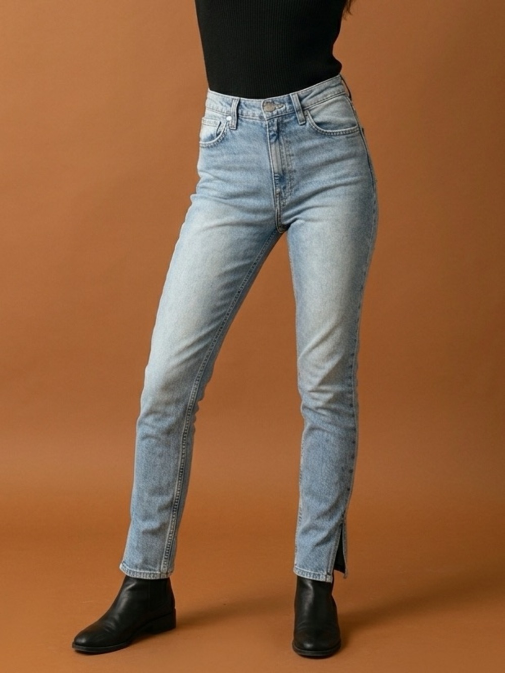 Hudson Centerfold Extreme High-Rise Super Skinny Ankle Jeans "Peacemaker" wash